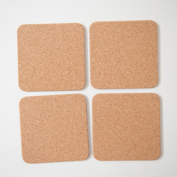 Vintage English Roses & Ribbons Floral Cork Coasters - Set of 4 - Picture 6 of 7